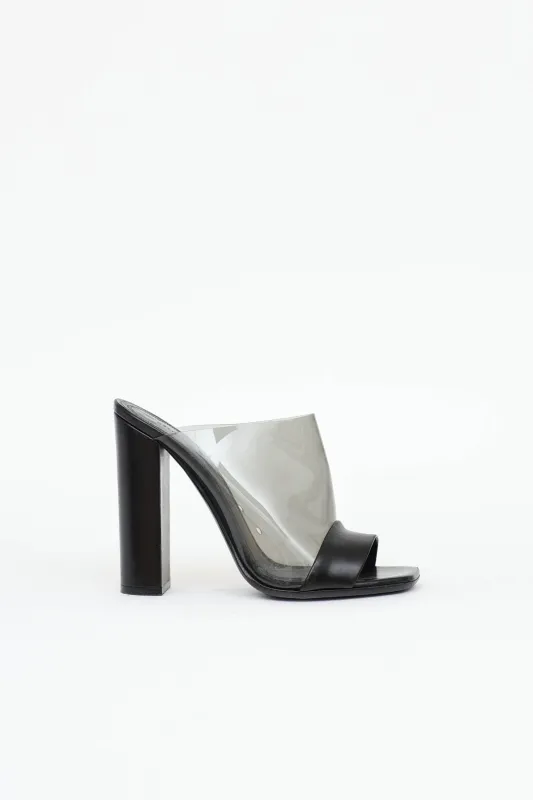 Leather & PVC Mule made by Celine