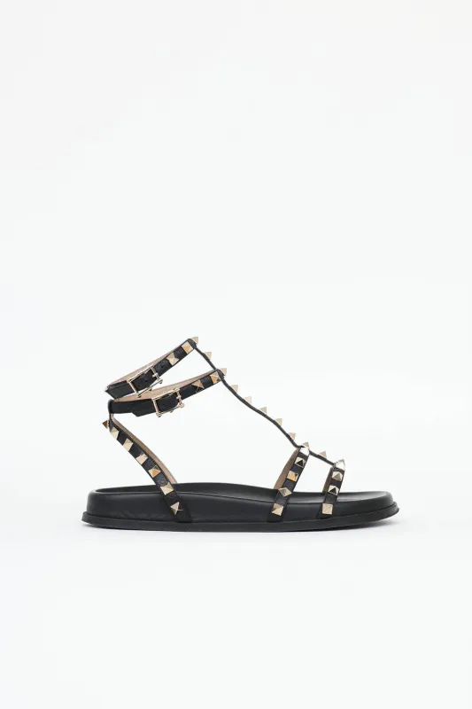 Rockstud Gladiator Sandal made by Valentino