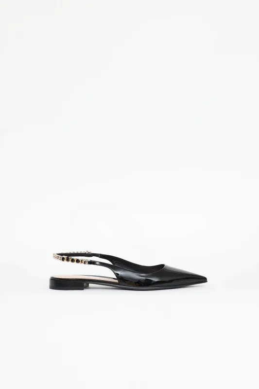 Patent Slingback Flat made by Gucci