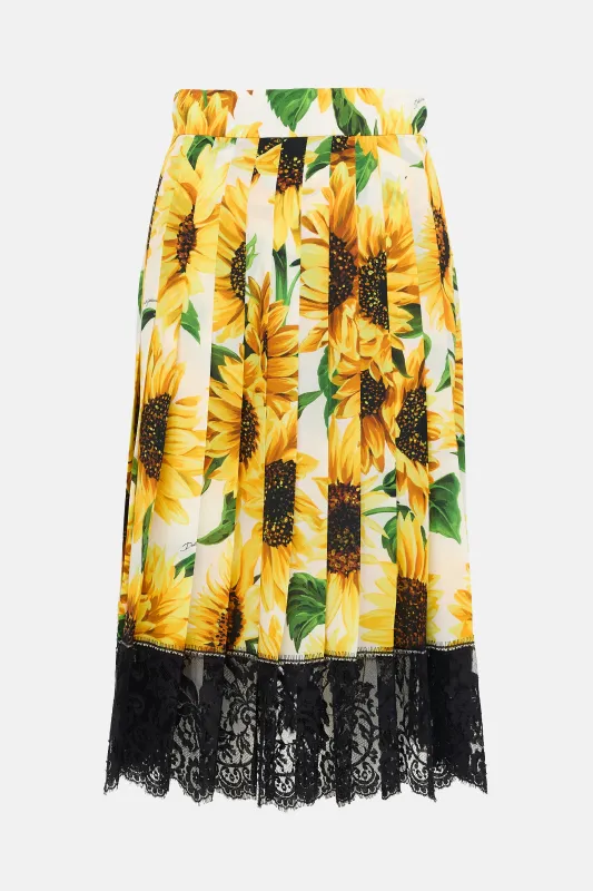 Silk Sunflower Dress made by Dolce & Gabanna