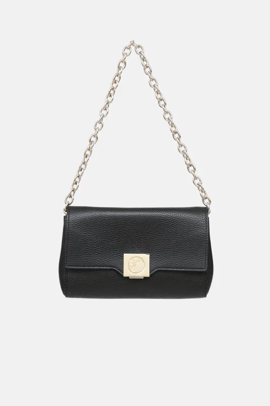Collection Pebbled Leather Shoulder Bag made by Versace