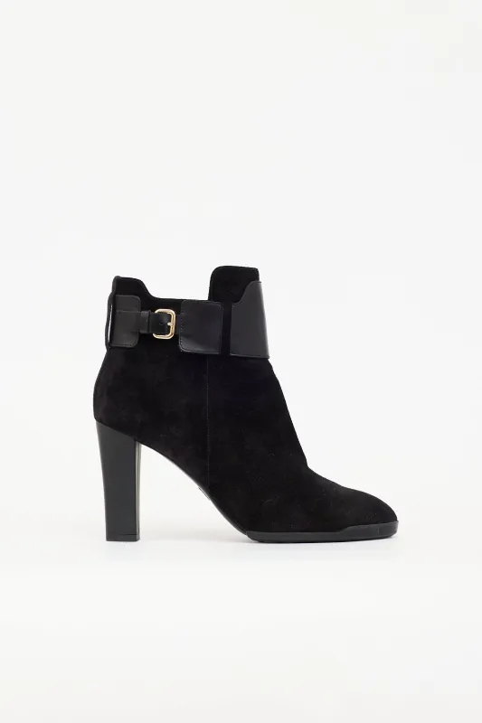 Suede Belted Ankle Boot made by Tod's