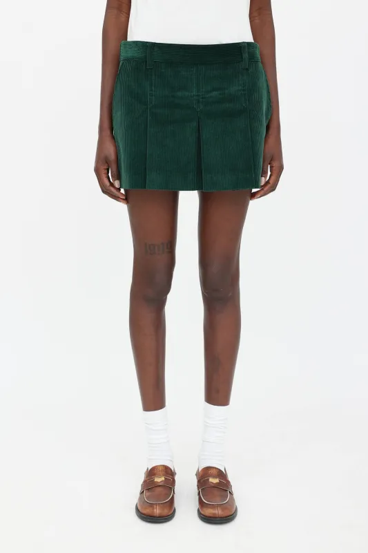 Corduroy Biliardo Mini Skirt made by Miu Miu