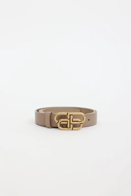 Leather BB Belt made by Balenciaga