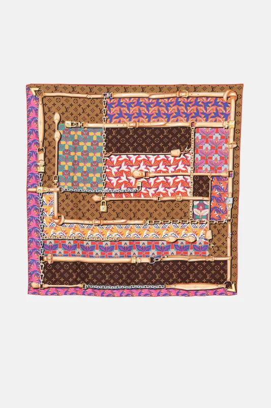 Silk Confidential Garden Scarf made by Louis Vuitton