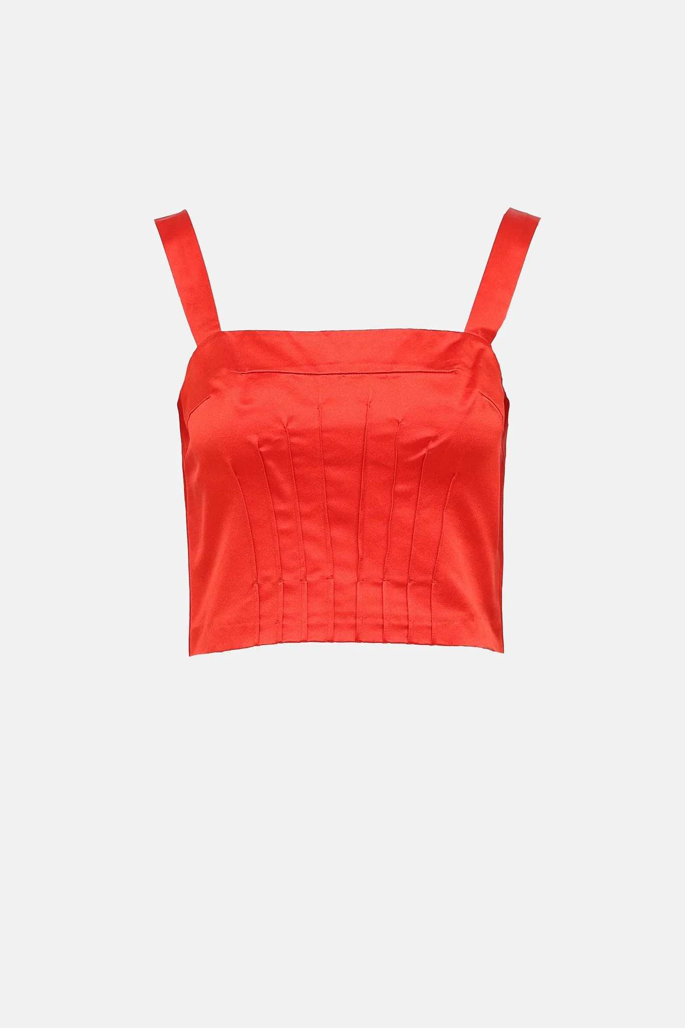2006 Silk Pleated Crop Top sold by VSP Consignment