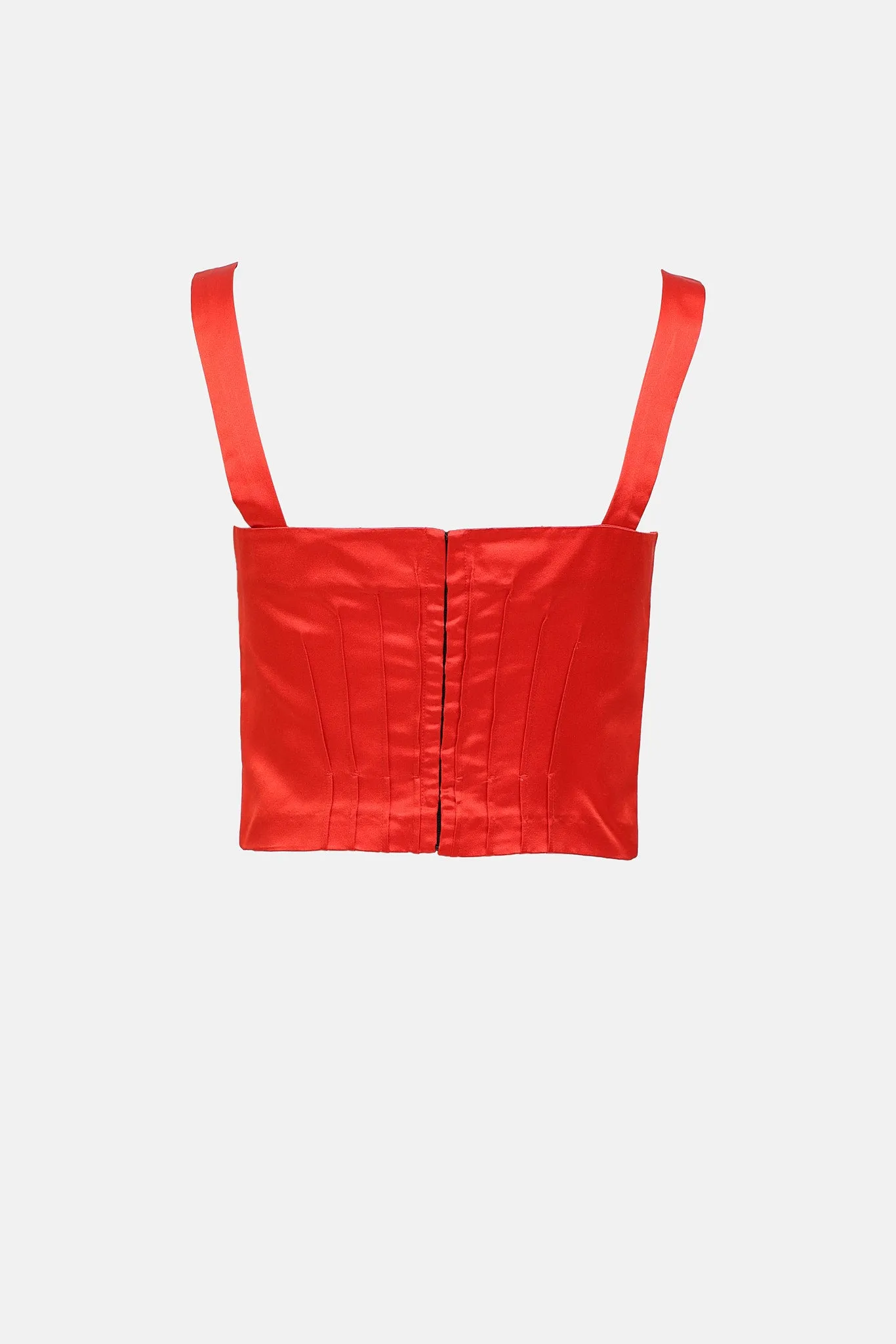 2006 Silk Pleated Crop Top sold by VSP Consignment product image thumbnail 2