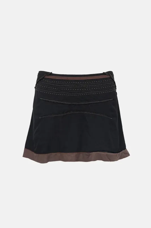 2000s Stitched Mini Skirt made by Miu Miu