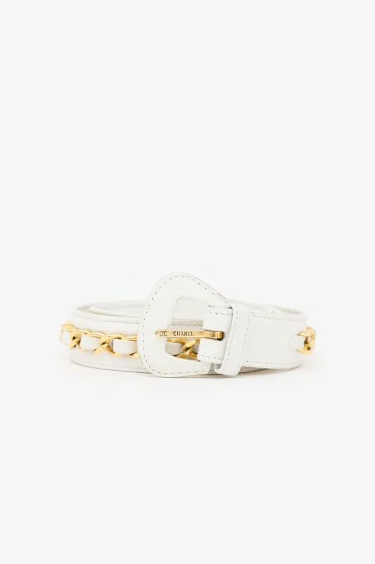 Leather Braided Chain Belt made by Chanel