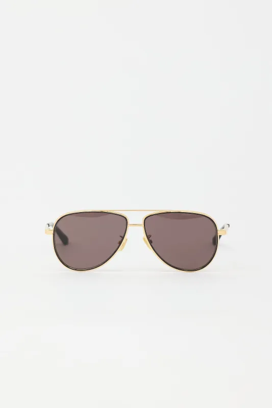 BV1240S Aviator Sunglasses made by Bottega Veneta