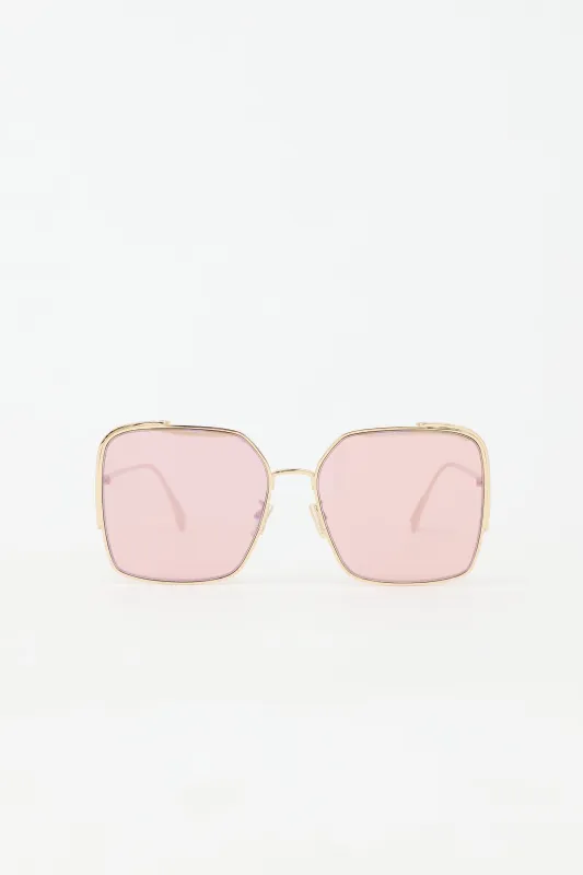 FE40038U Square Sunglasses made by Fendi