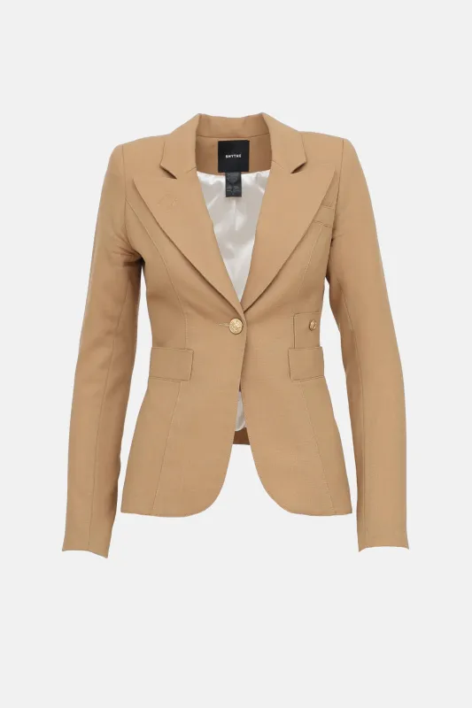 Wool Peak Lapel Blazer made by Smythe
