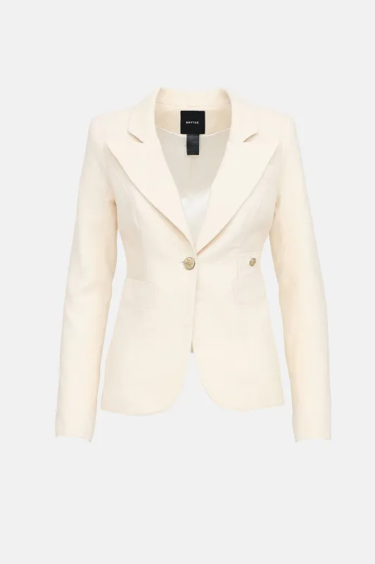 Wool Peak Lapel Blazer made by Smythe
