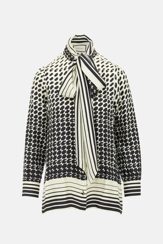 G Geometric Print Blouse made by Gucci