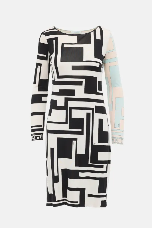 Silk Jersey Knit Printed Dress made by Emilio Pucci