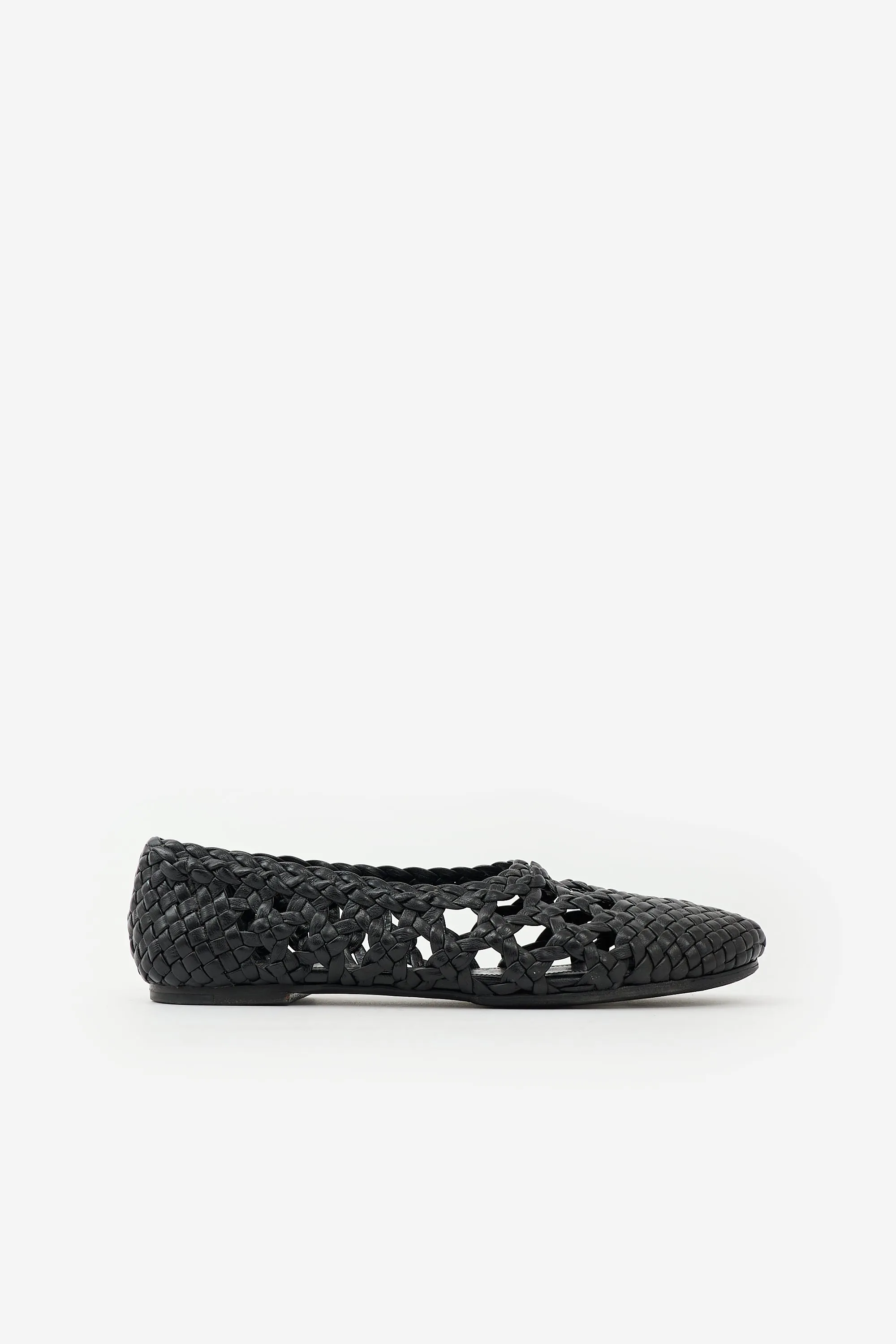 Leather Woven Flat sold by VSP Consignment