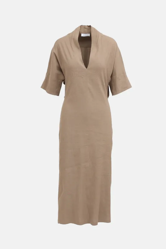 Linen V-Neck Dress made by Fabiana Filippi