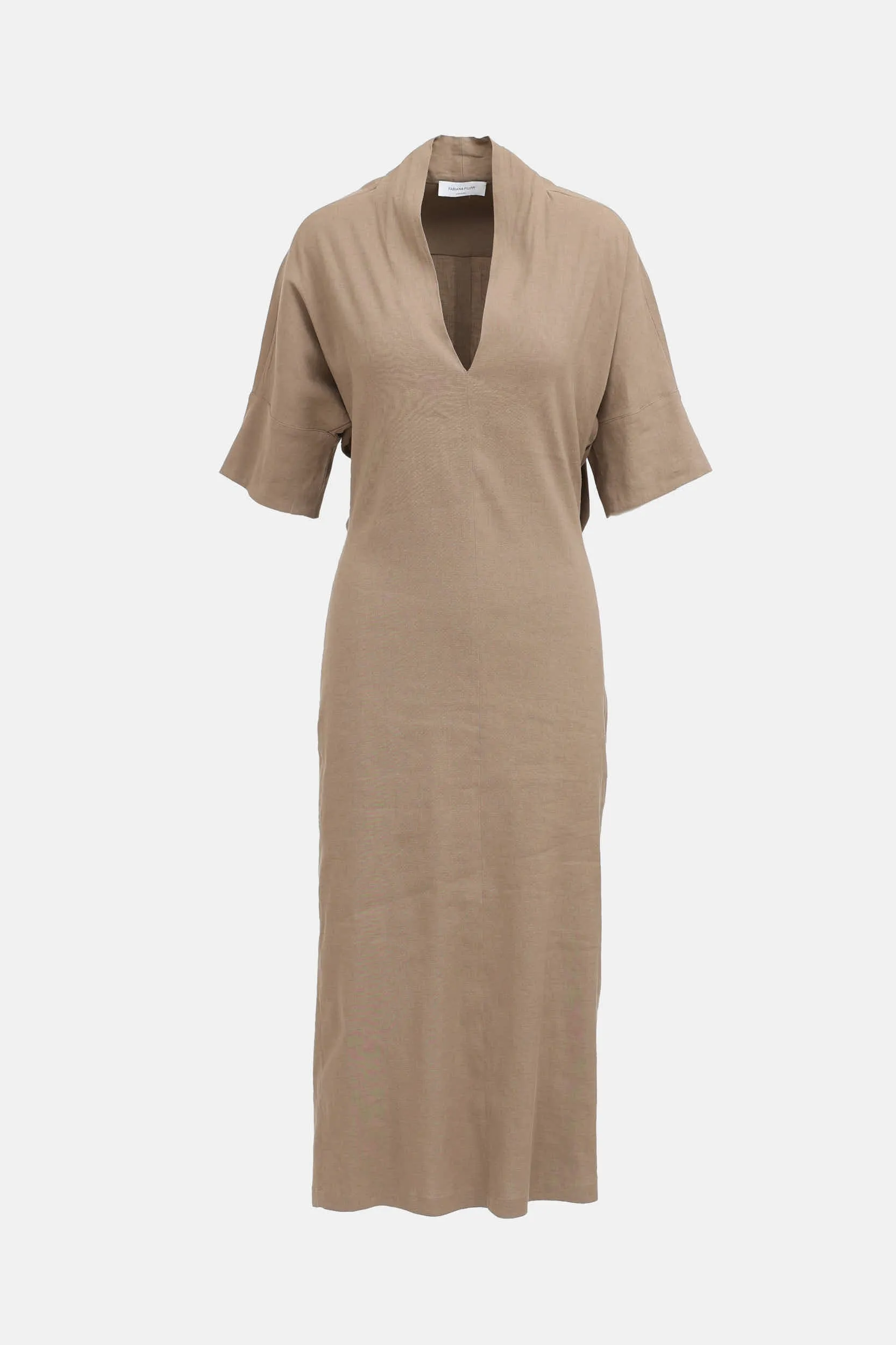Linen V-Neck Dress sold by VSP Consignment