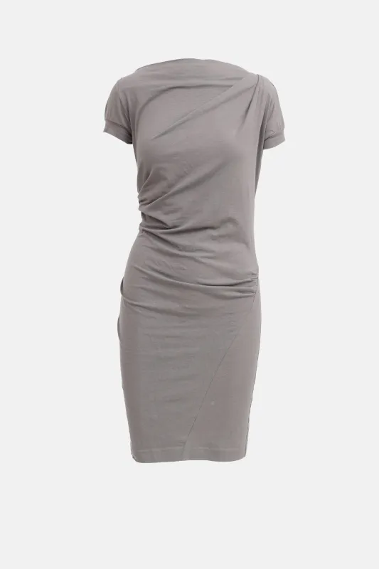Ruched Short Sleeve Dress made by Brunello Cucinelli