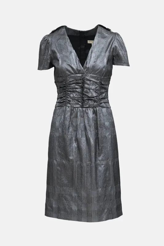 Metallic Ruched Dress made by Burberry