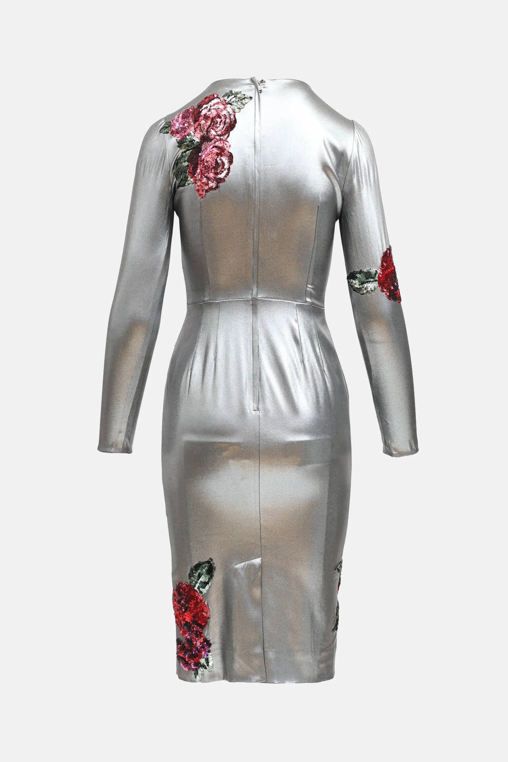 Silk Floral Sequin Dress sold by VSP Consignment product image thumbnail 2