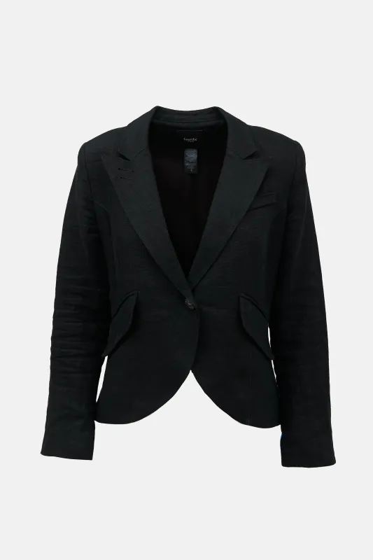 Linen Single Button Blazer made by Smythe