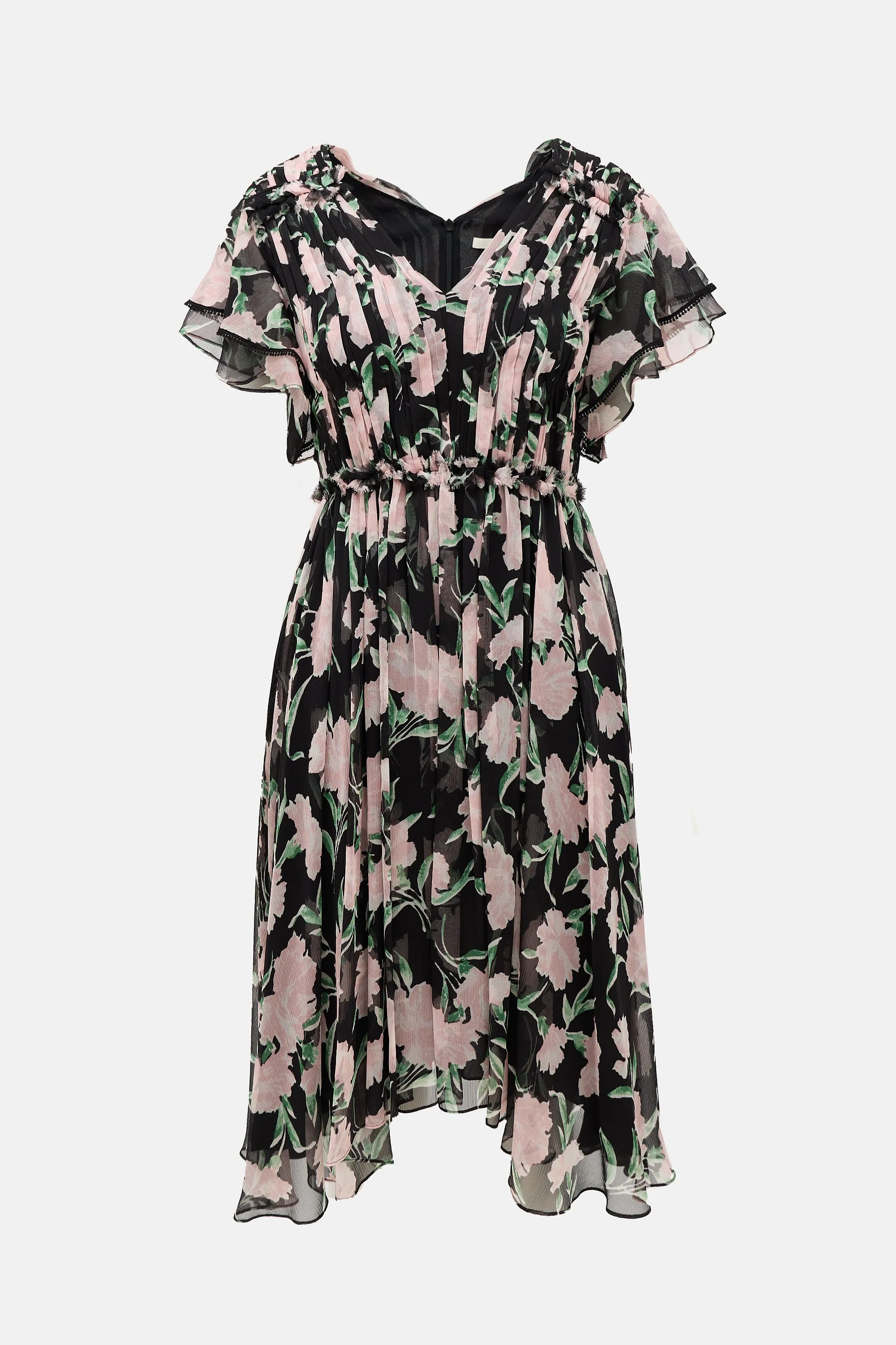 Silk Georgette Floral Dress sold by VSP Consignment