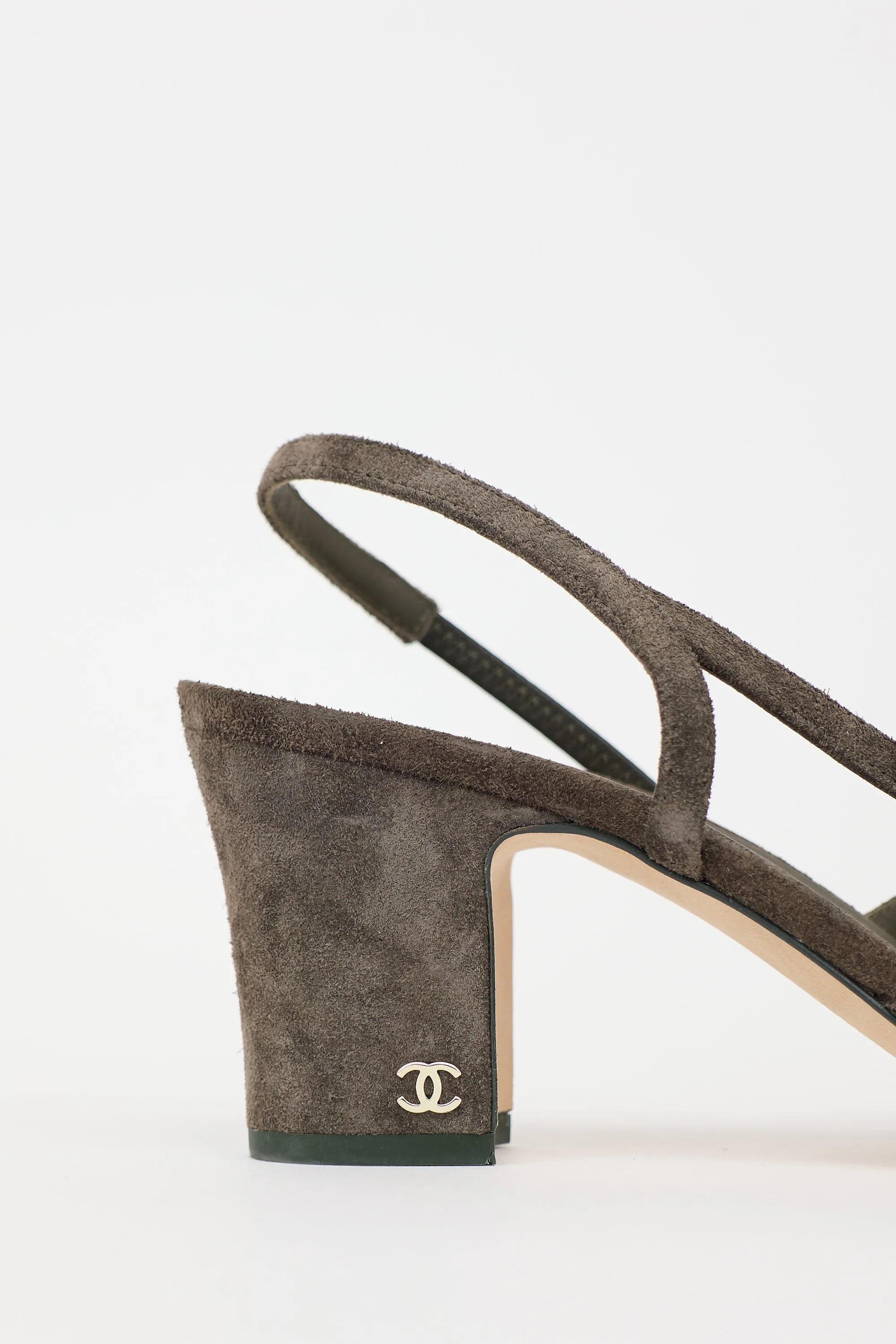 Suede CC Slingback Heel sold by VSP Consignment product image thumbnail 5