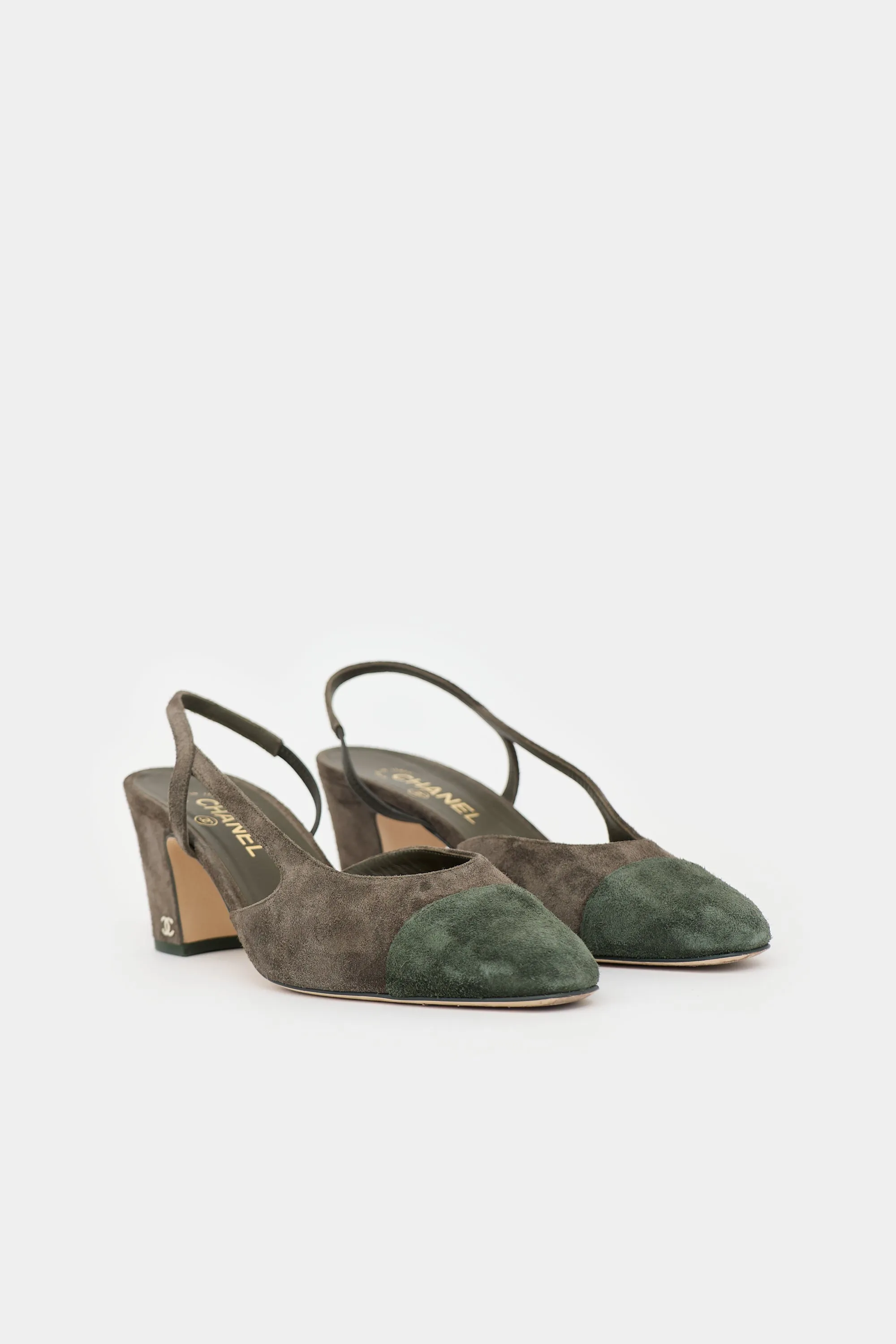 Suede CC Slingback Heel sold by VSP Consignment product image thumbnail 2