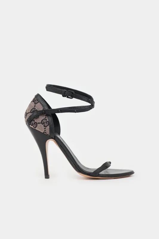 GG Monogram Leather Sandal made by Gucci