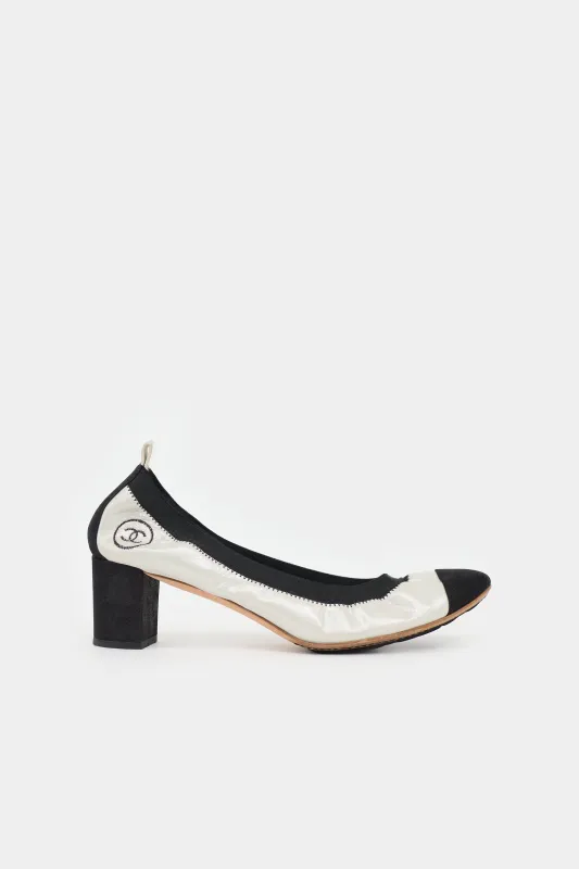 Sparkle Suede CC Heel made by Chanel