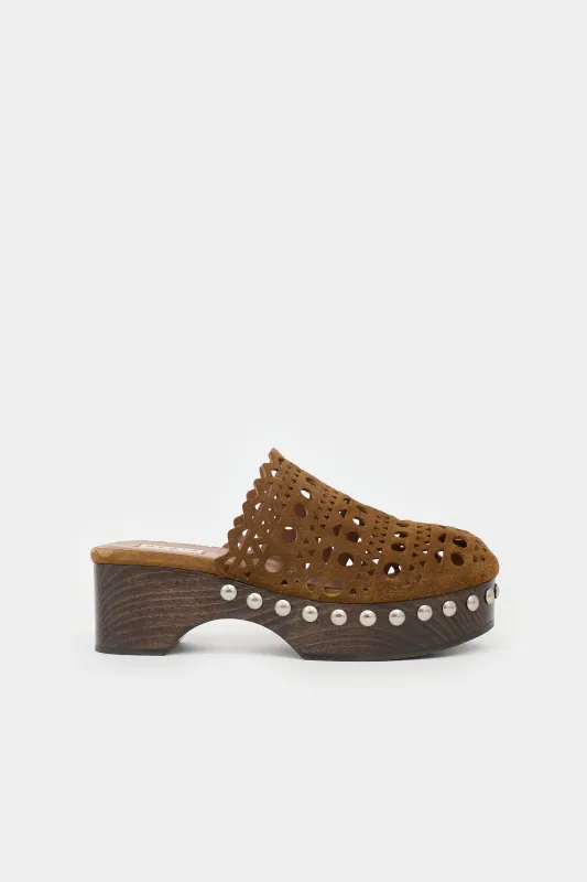Suede Vienne Clog Mule made by Alaia