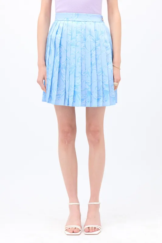 Satin Twill Pleated Baroque Skirt made by Versace