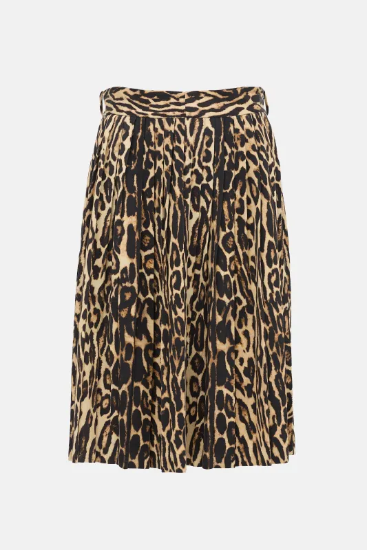 Silk Printed Pleated Skirt made by Burberry