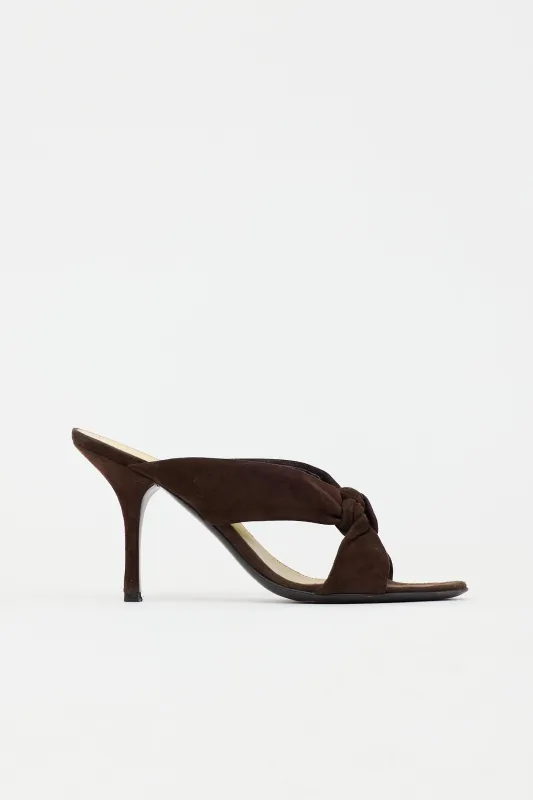 Suede Knot Mule made by Prada