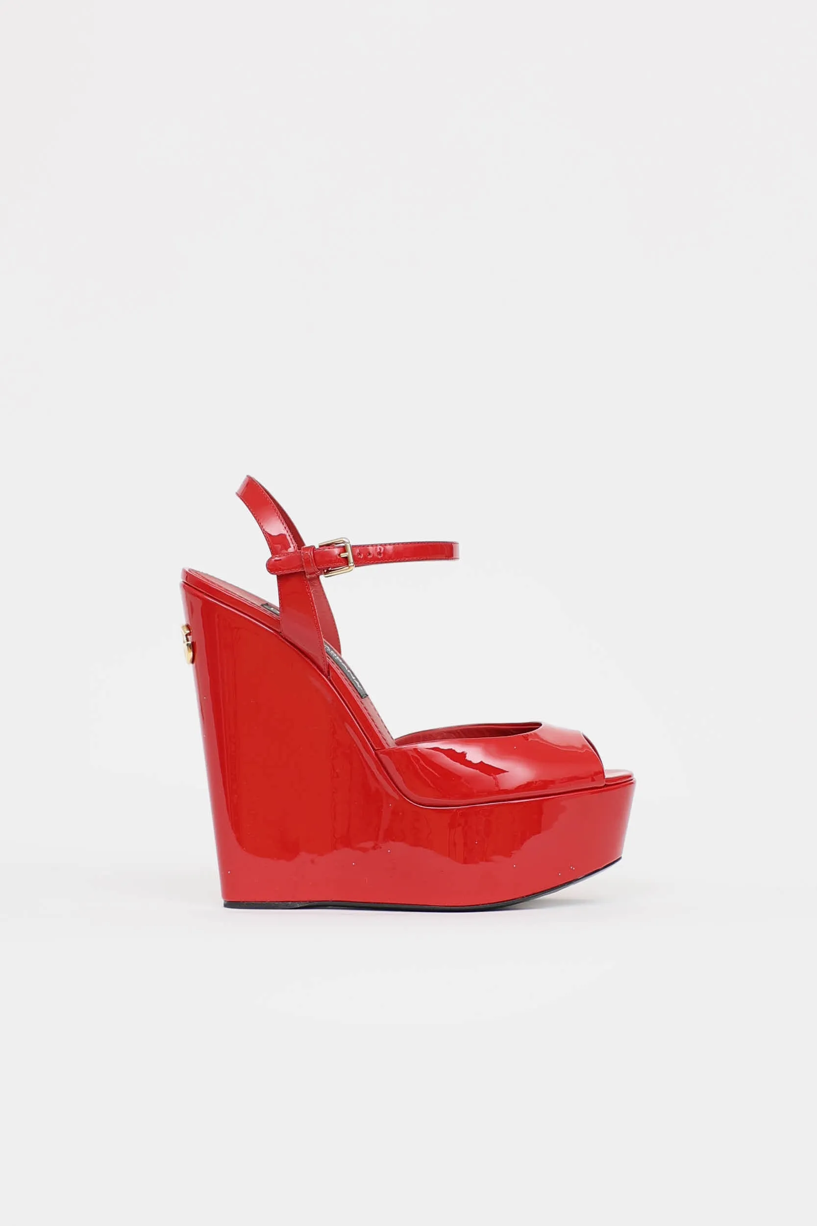 Patent Wedge Sandal sold by VSP Consignment