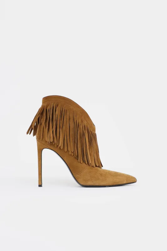 Fringe Ankle Bootie made by Yves Saint Laurent
