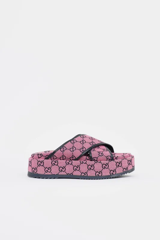 GG Canvas Platform Sandal made by Gucci
