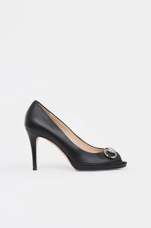 Hollywood Peep Toe Pump made by Gucci