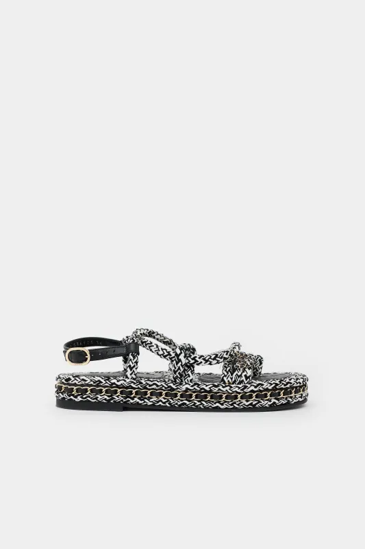 Braided CC Slingback Sandal made by Chanel