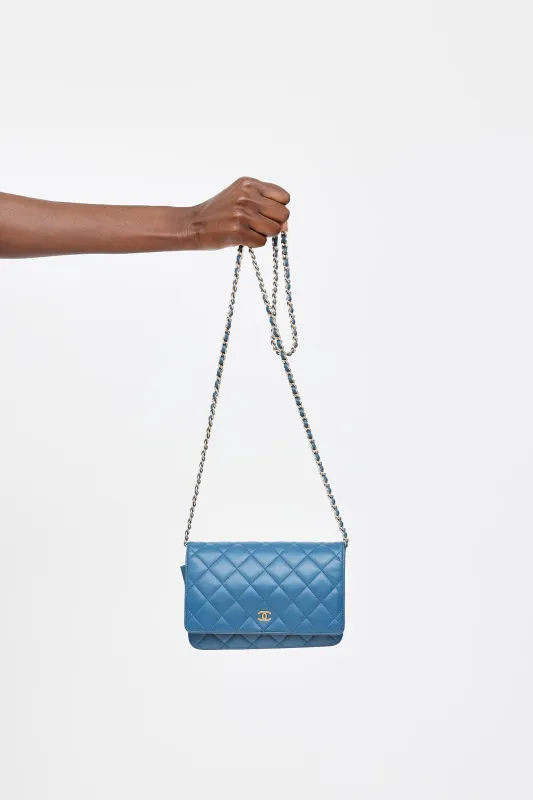 2017 Quilted Leather Wallet on Chain Bag made by Chanel
