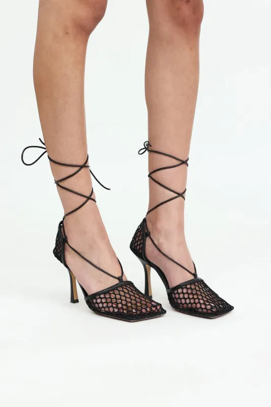 Woven Stretch Web Sandals made by Bottega Veneta