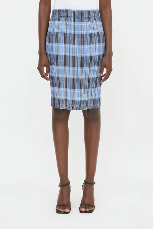 Plissé Check Skirt made by Burberry