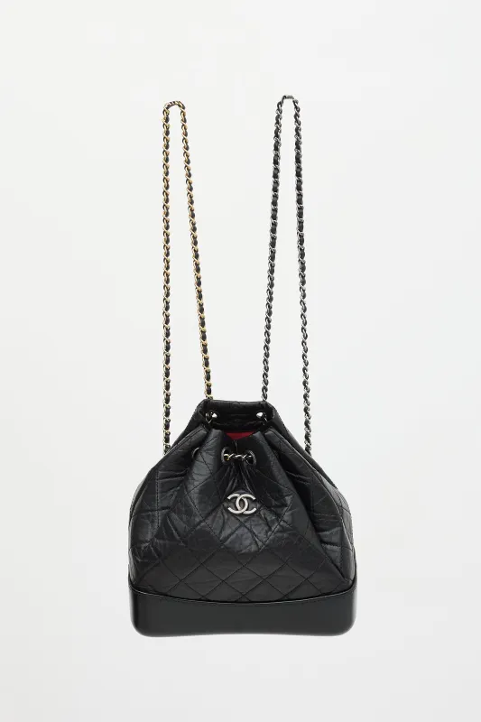 Aged Leather Small Gabrielle Backpack made by Chanel