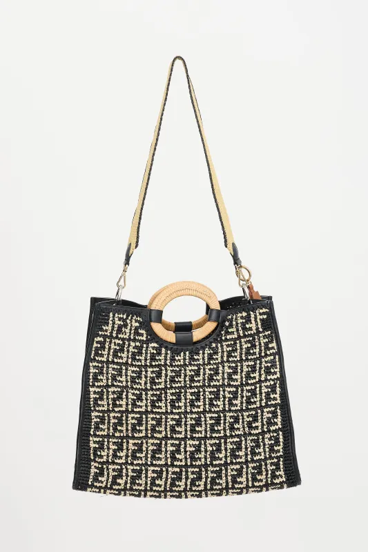 Raffia Large Runaway Tote Bag made by Fendi