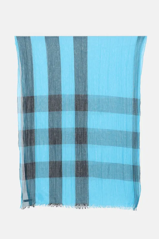 Gauze Check Scarf made by Burberry