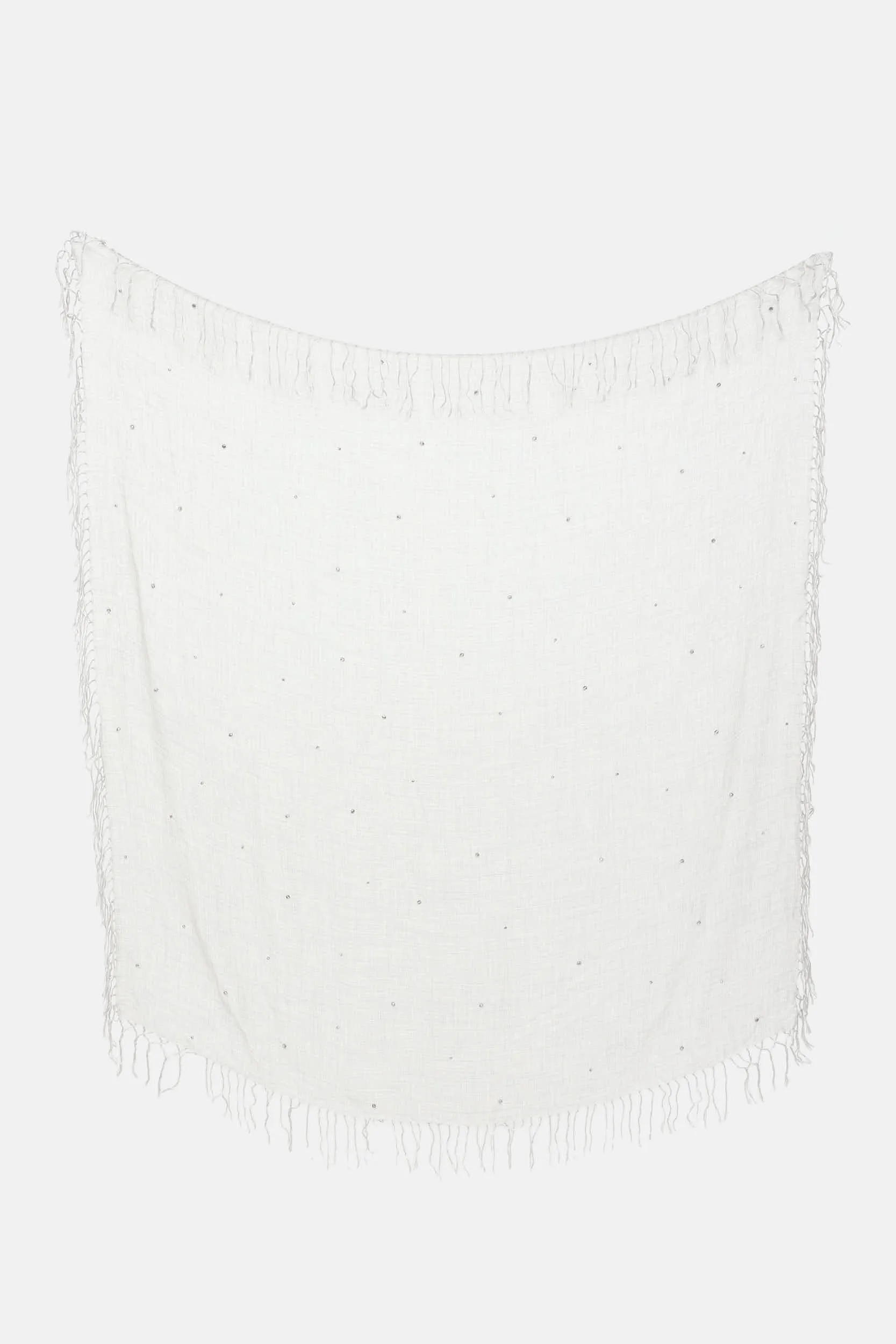 Rhinestone Fringe Scarf sold by VSP Consignment