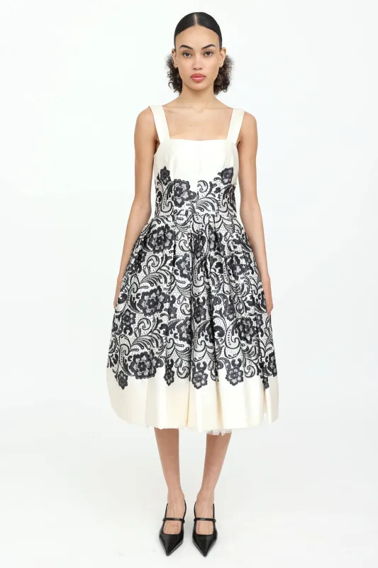 Lace Print Midi Dress made by Dolce & Gabanna
