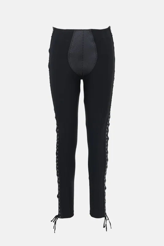 X Lotta Volkova Lace Up Leggings made by Jean Paul Gaultier