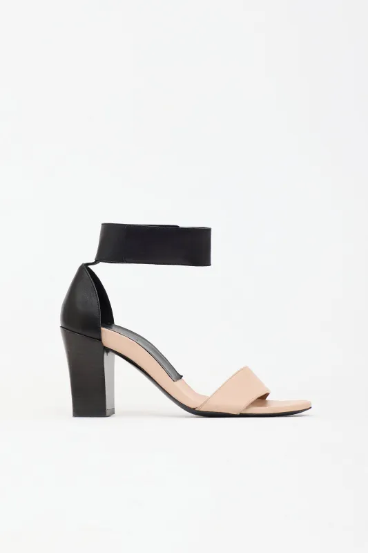 Leather Two Tone Sandal made by Chloe